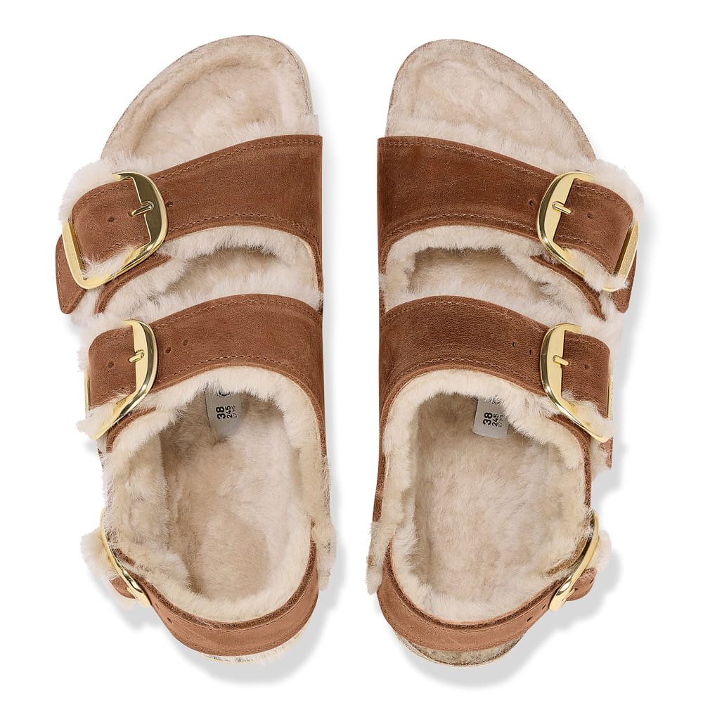 Milano Big Buckle Shearling Oiled Leather - Image 4