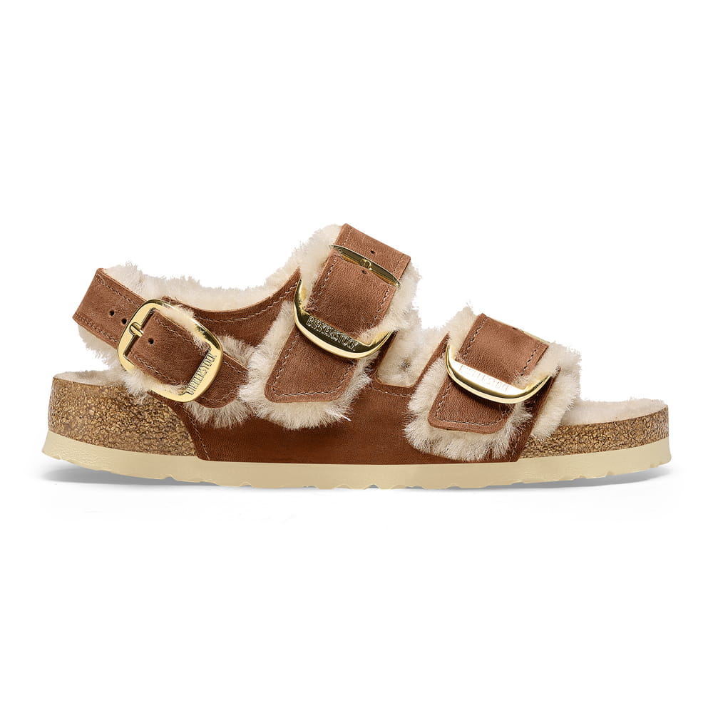 Milano Big Buckle Shearling Oiled Leather - Image 5