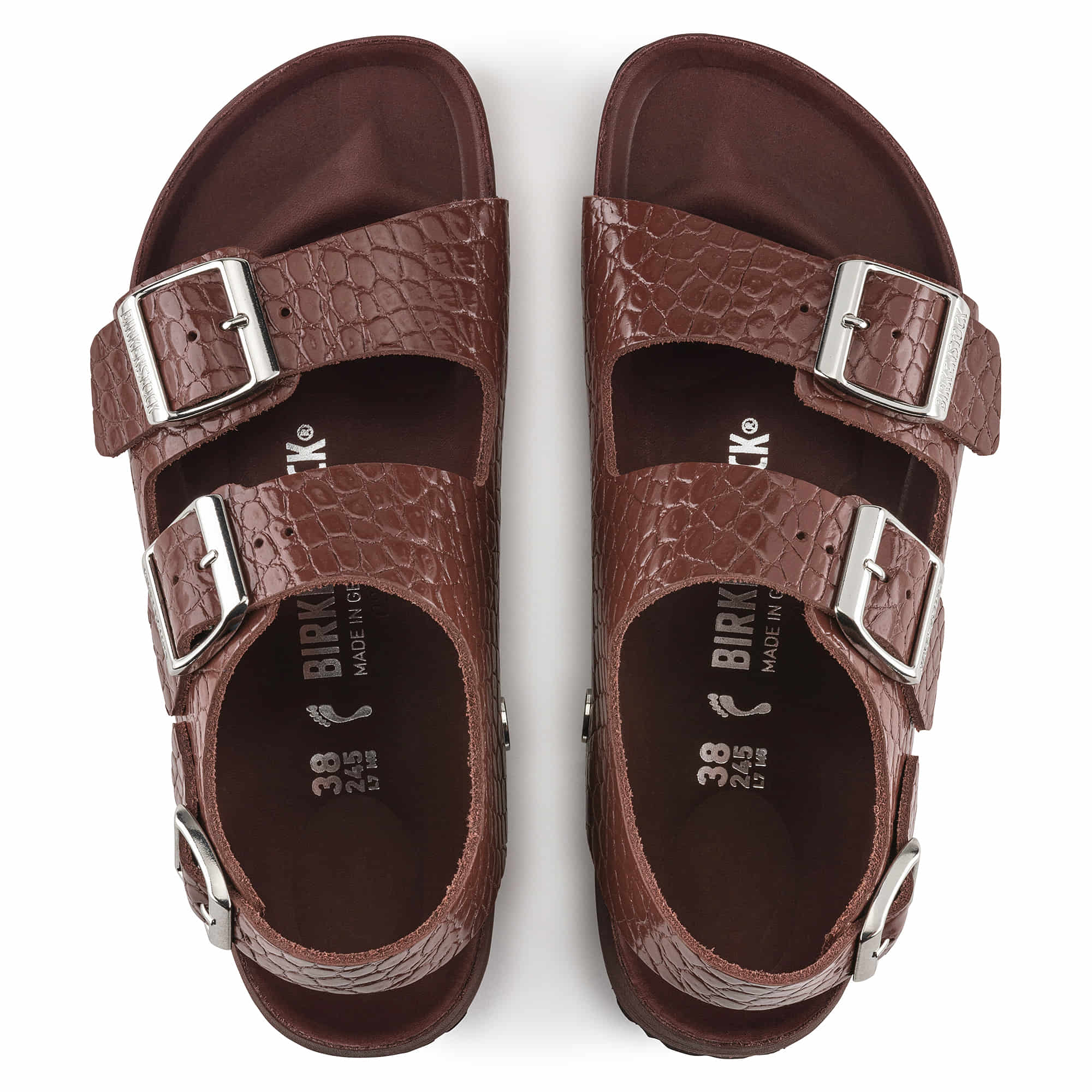 Milano Rivet Logo Embossed Natural Leather - Image 3