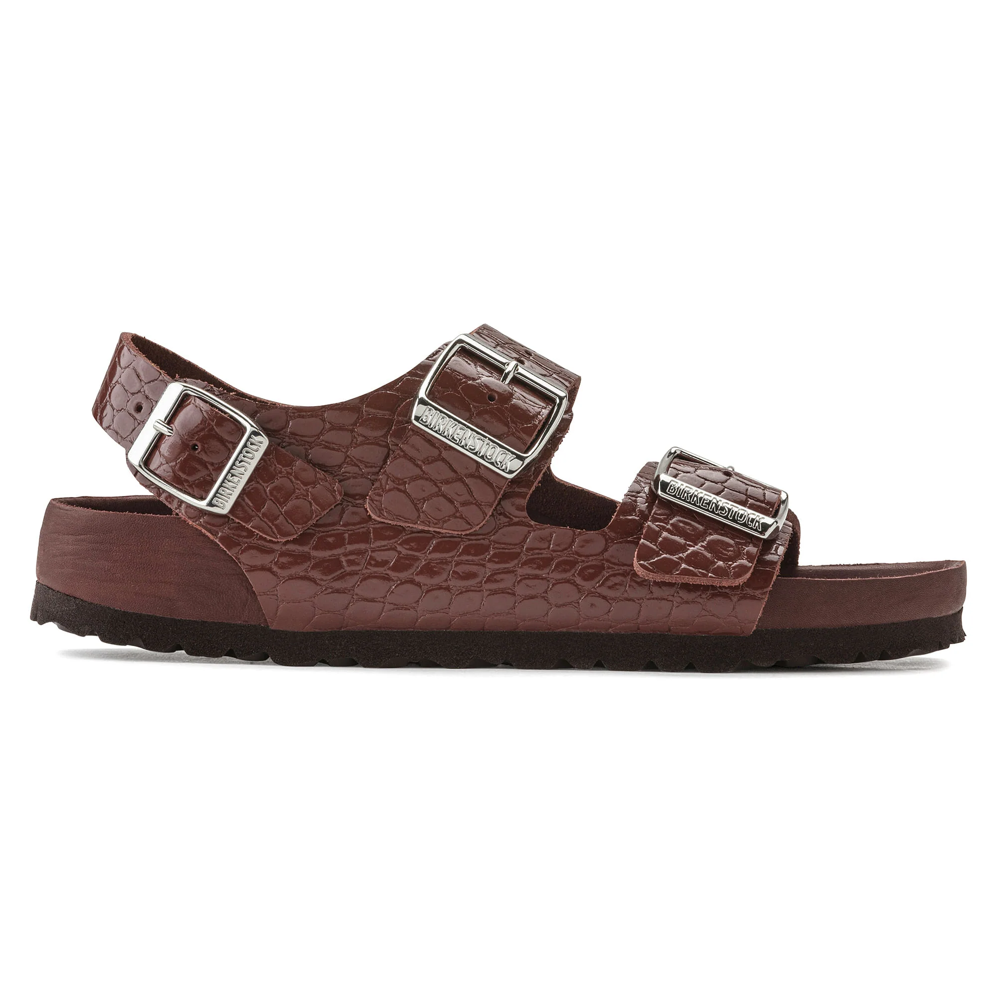 Milano Rivet Logo Embossed Natural Leather - Image 4