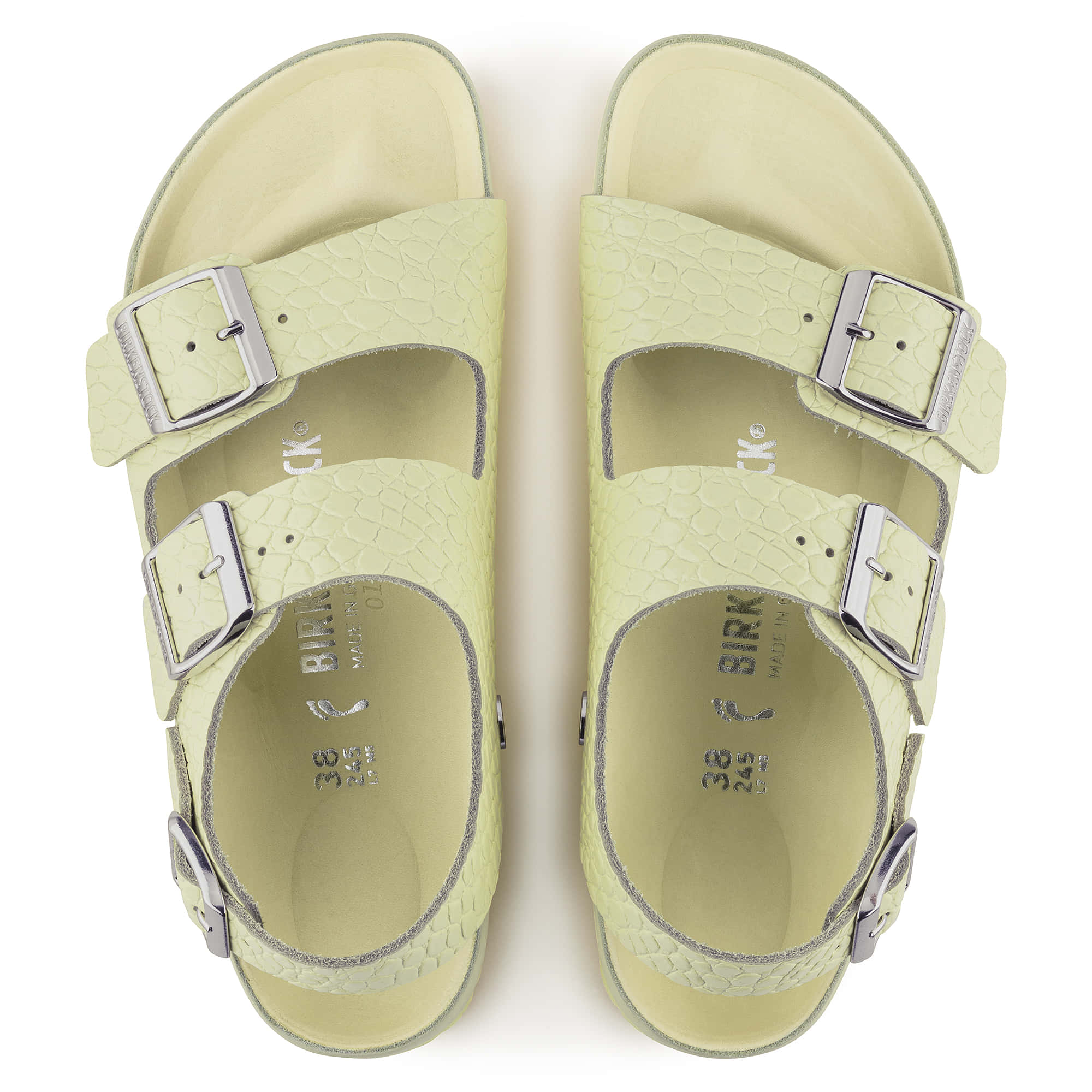 Milano Rivet Logo Embossed Natural Leather - Image 3