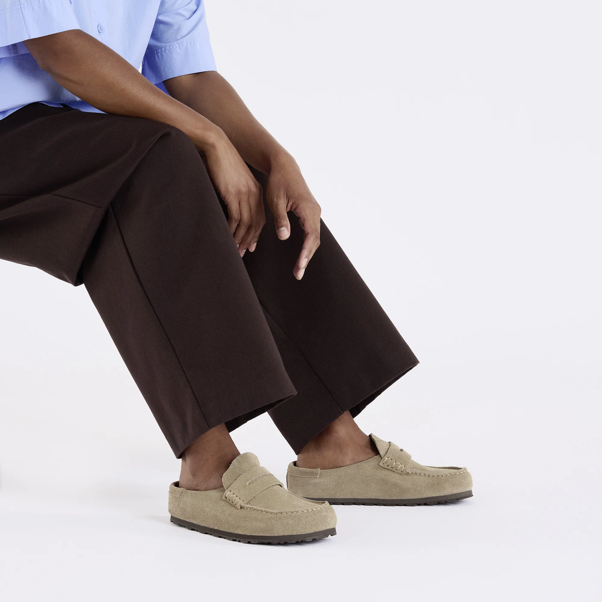 Naples Wrapped Suede Leather Taupe - Image 7