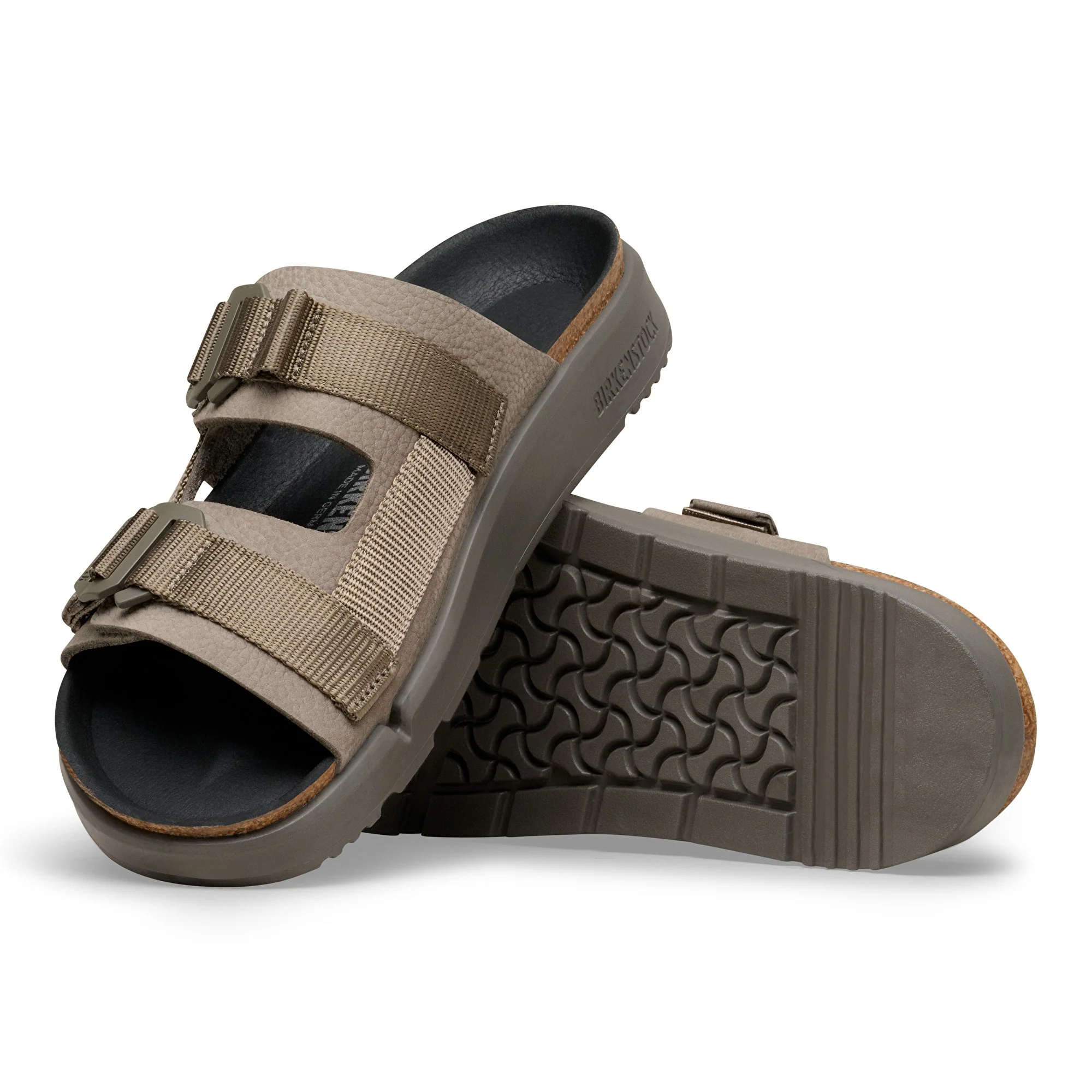 Shinjuku 2 Strap Natural Leather/Textile Concrete Gray - Image 2