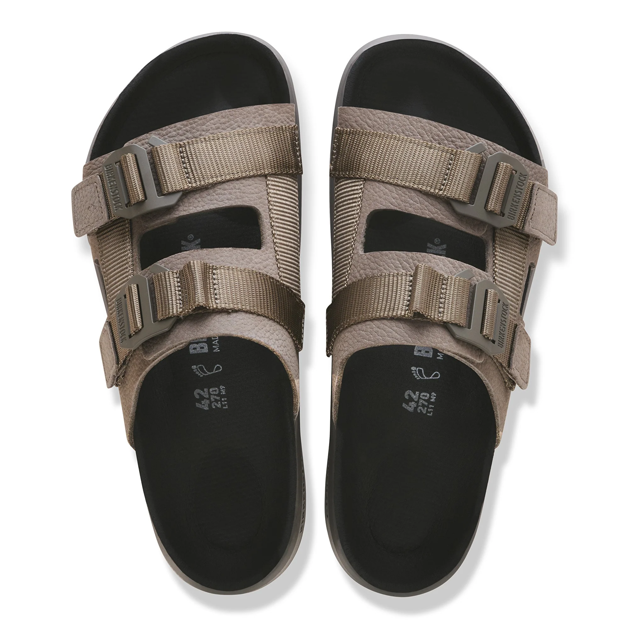 Shinjuku 2 Strap Natural Leather/Textile Concrete Gray - Image 4