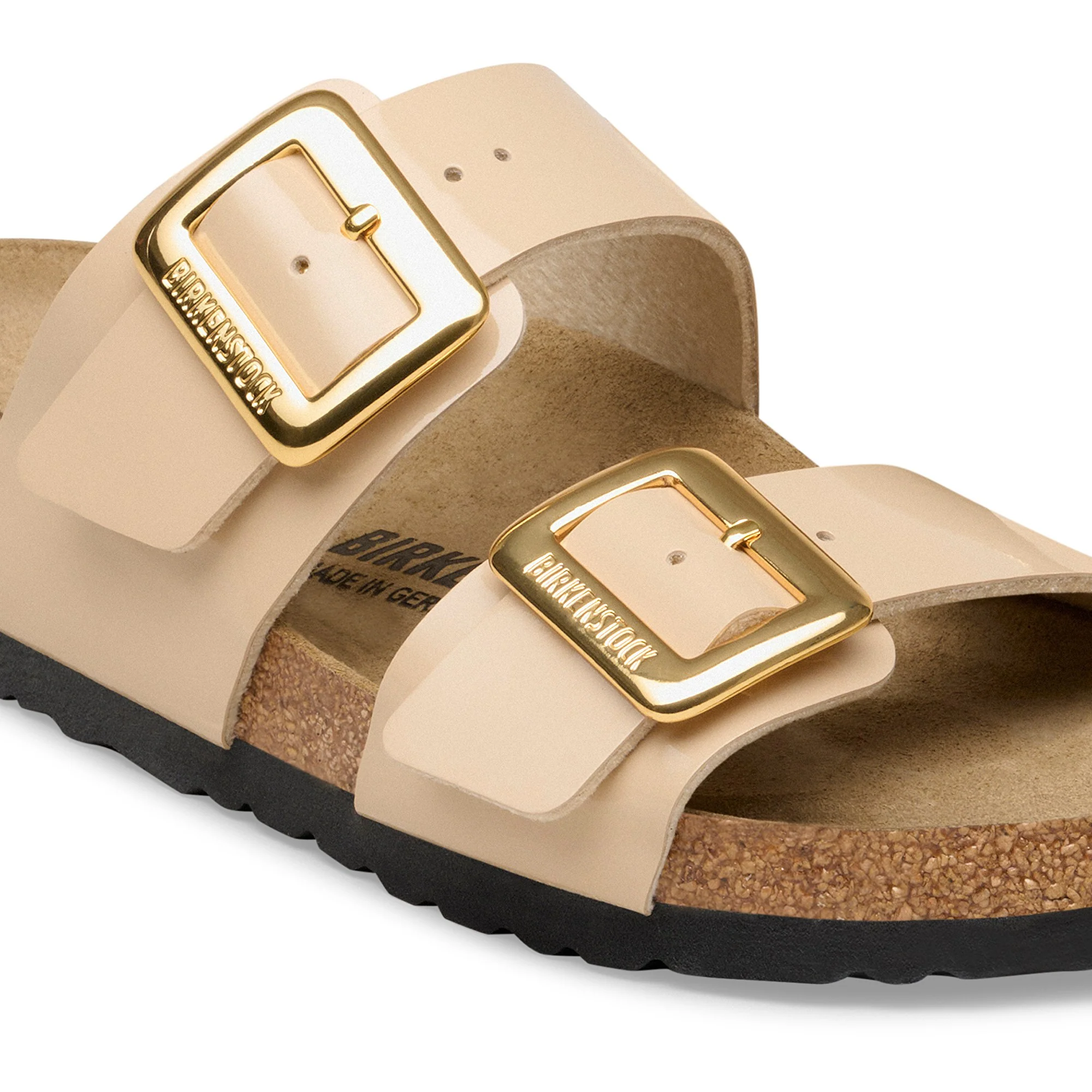 Sydney Cushion Buckle Birko-Flor Patent Patent Sand - Image 6
